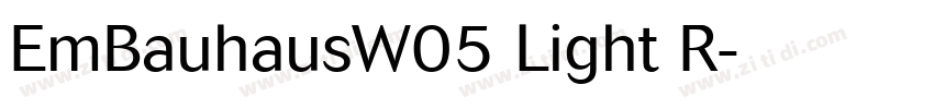 EmBauhausW05 Light R字体转换
